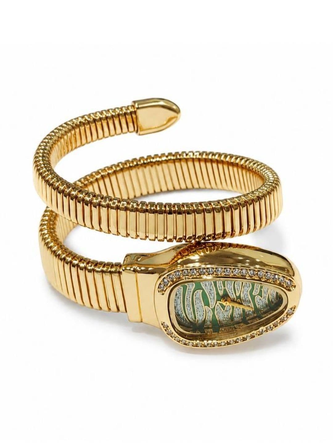 VIEN Stainless Steel Gold-Plated Analogue Oval Shaped Bracelet Style Watch - view 1