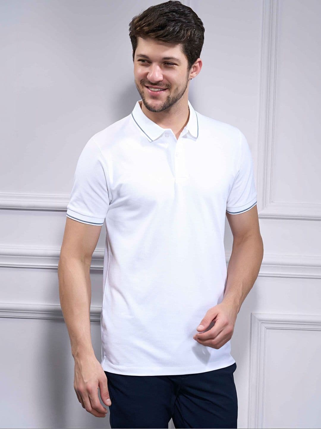 MAXZONE Men Polo Collar T-shirt - view 1