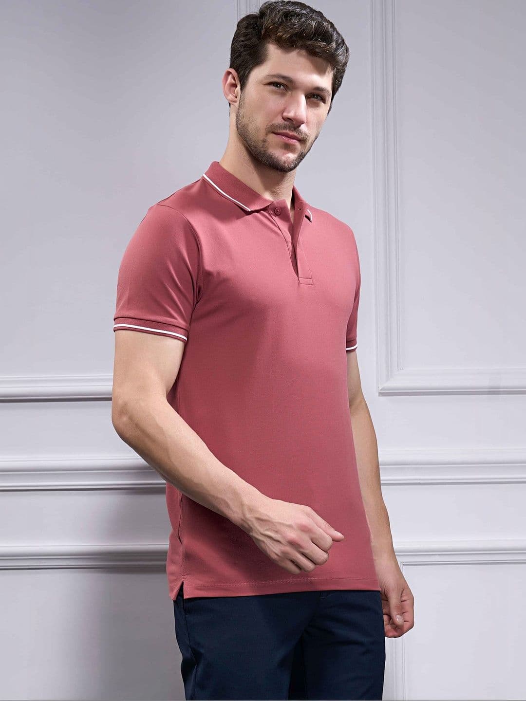 MAXZONE Men Polo Collar T-shirt - view 1