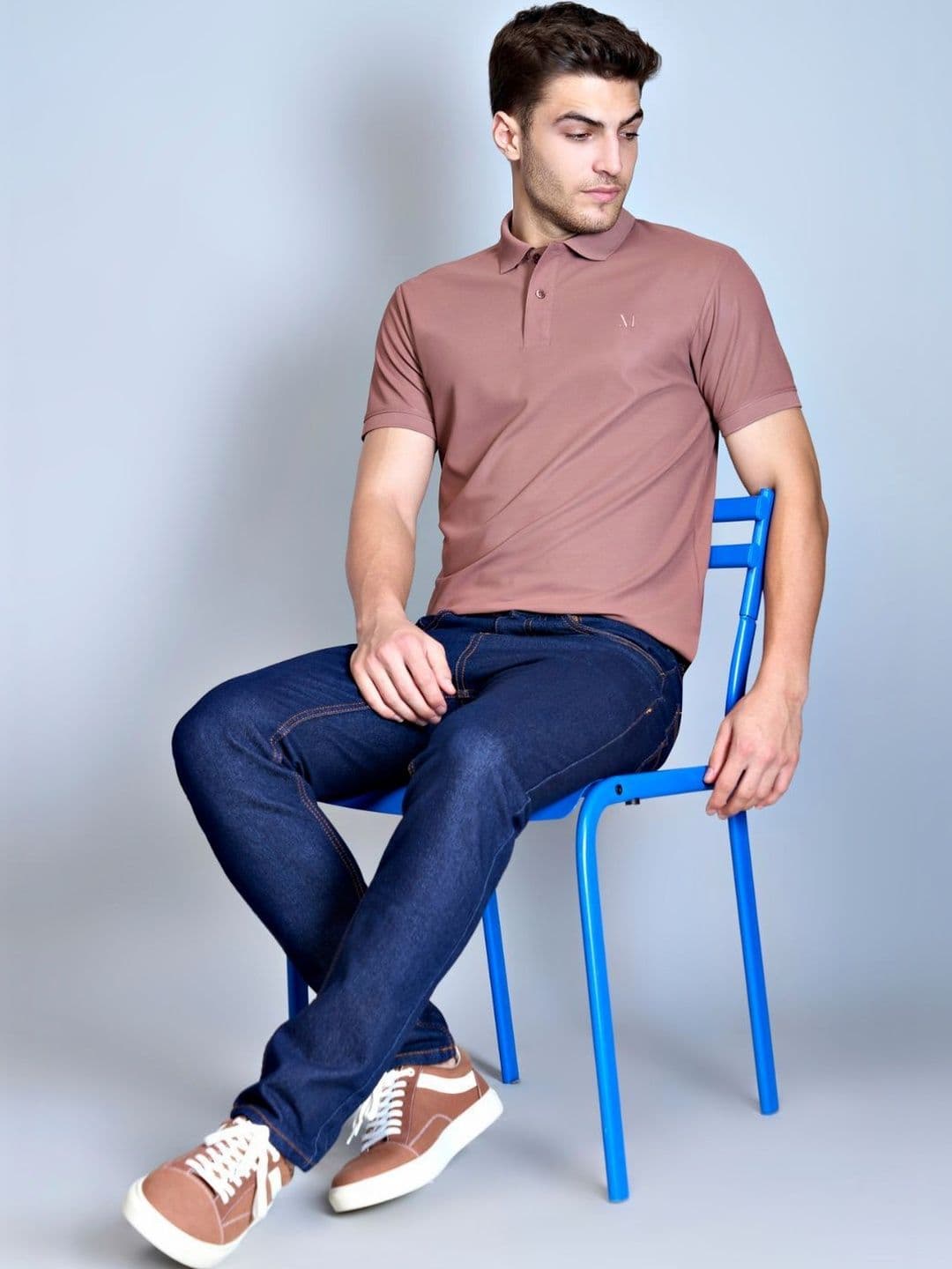 MAXZONE Men Brand Logo Polo Collar T-shirt - view 1