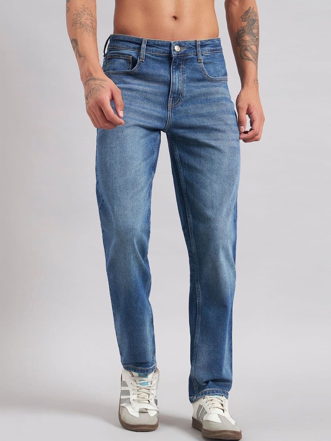 Sand Dunes Men Jean Straight Fit Mid-Rise Light Fade Jeans - view 1