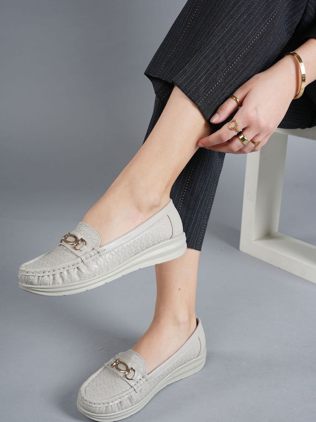 DressBerry Women Textured Loafers - view 1