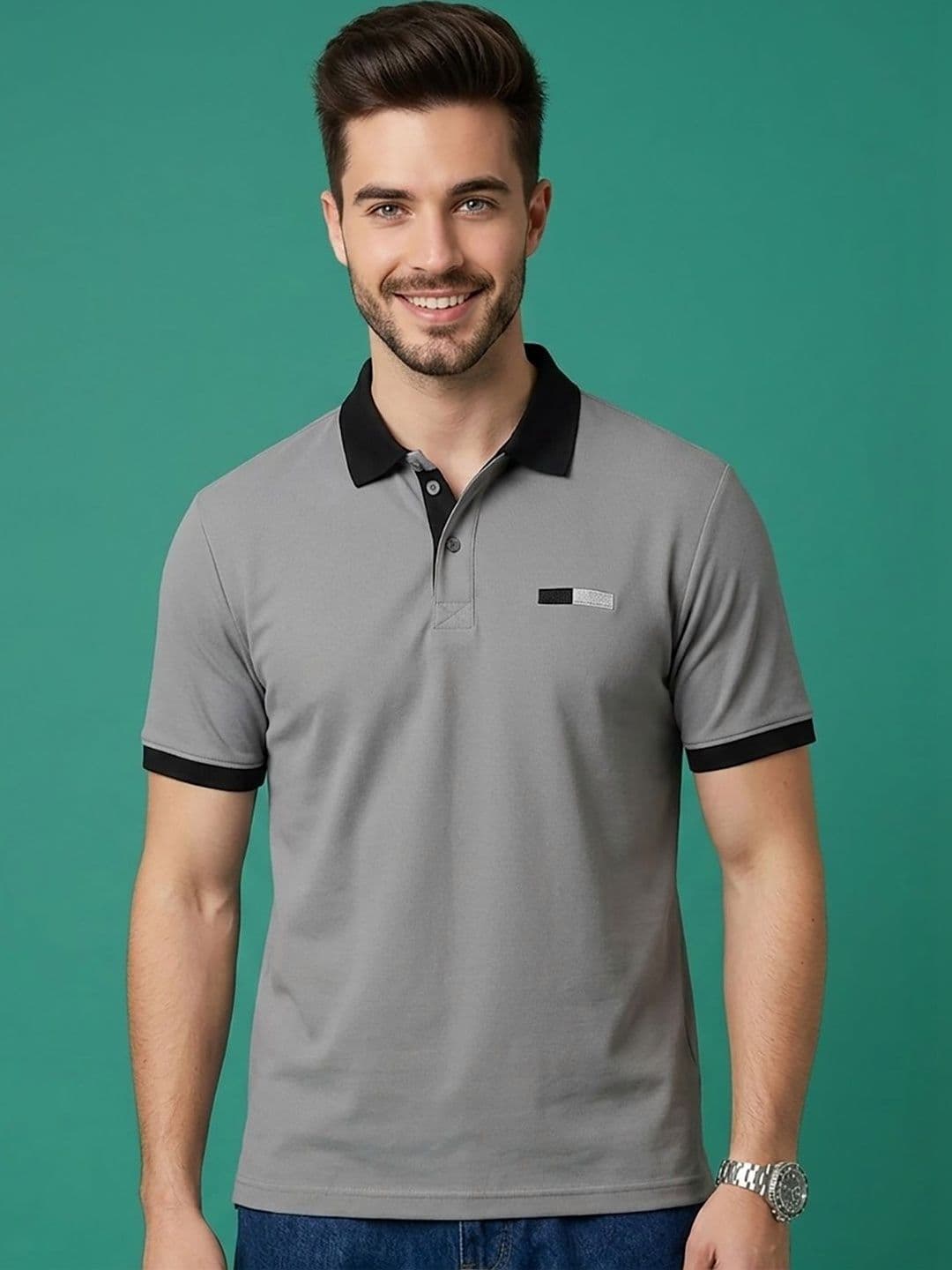 Mast & Harbour Polo Collar Short Sleeves T-shirt - view 1