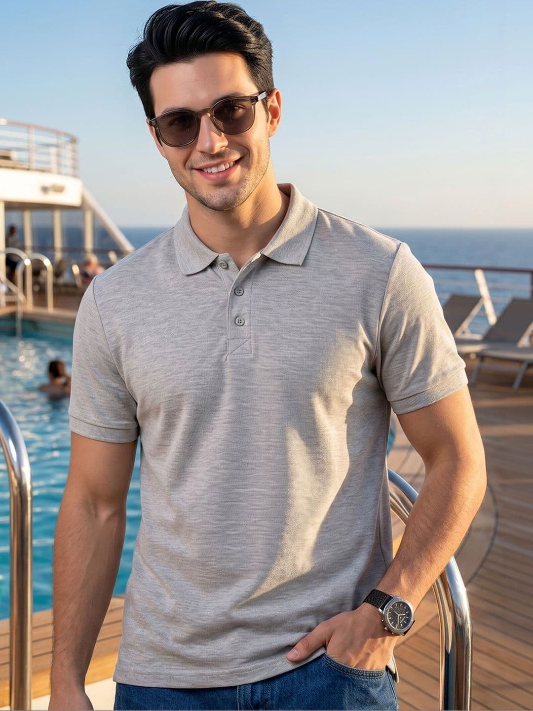 Kook N Keech Men Polo Collar T-shirt - view 1