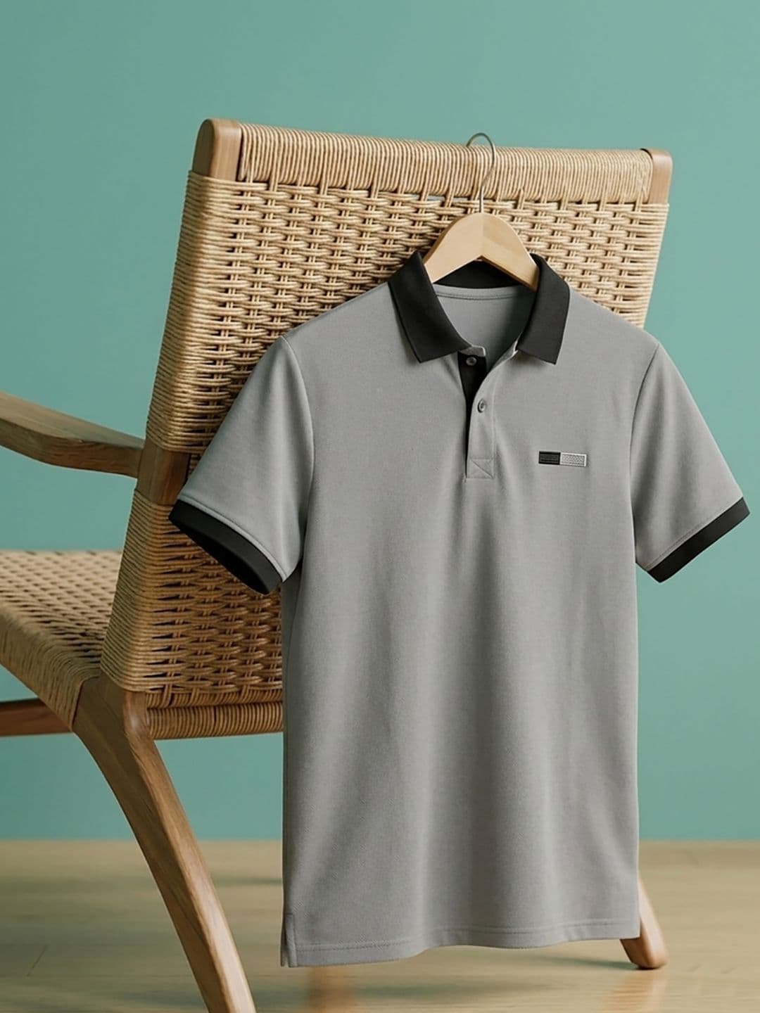 Mast & Harbour Men Colourblocked Polo Collar Pockets T-shirt - view 1