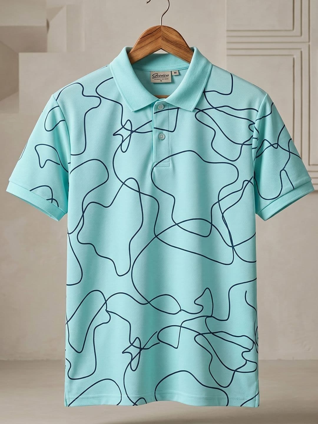 Mast & Harbour Men Printed Polo Collar T-shirt - view 1