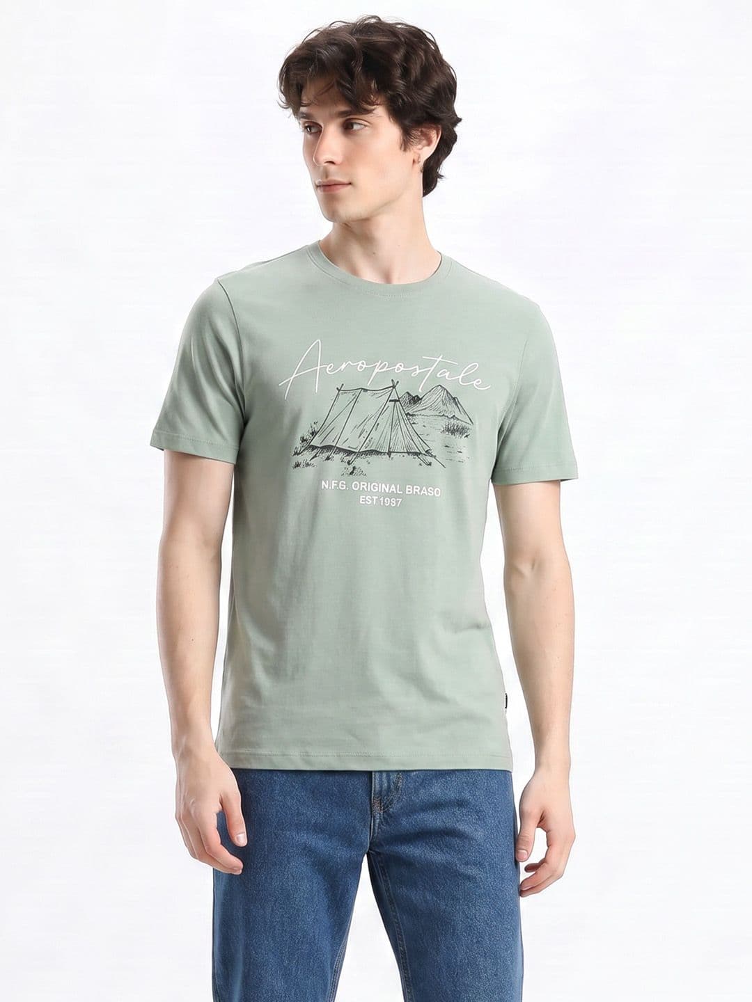 Aeropostale Graphic Printed Pure Cotton T-Shirt - view 1