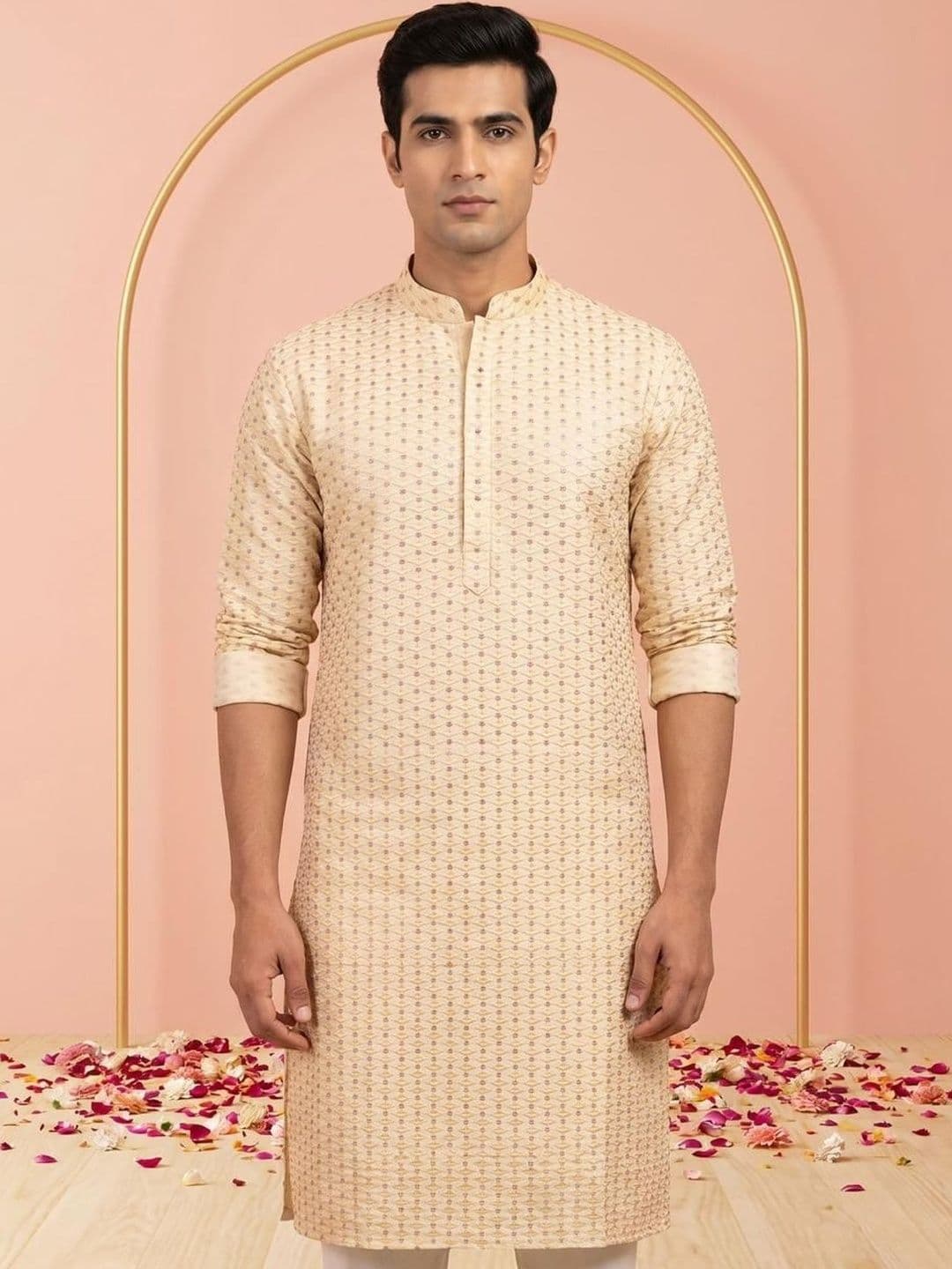 House of Pataudi Men Kurta - view 1
