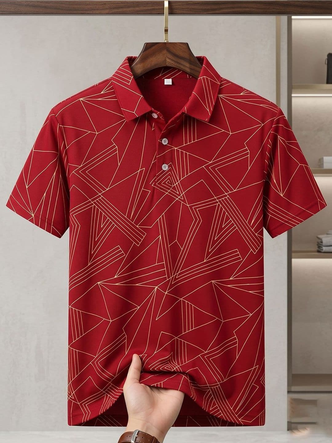 Mast & Harbour Men Printed Polo Collar T-shirt - view 1