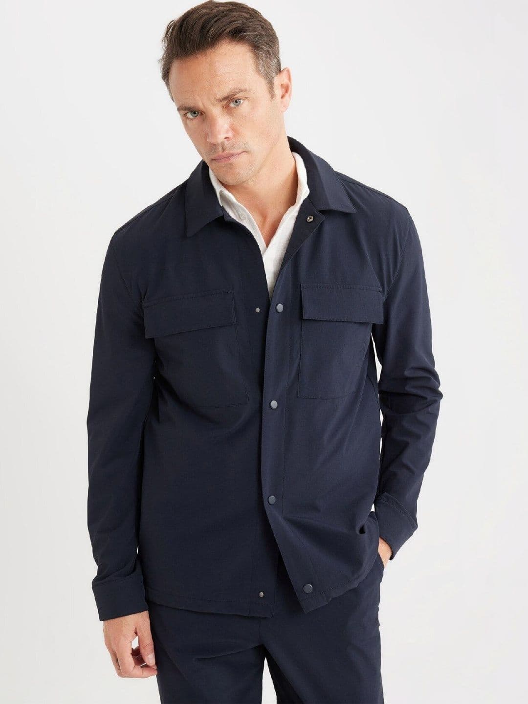 DeFacto Men Lightweight Open Front Jacket - view 1