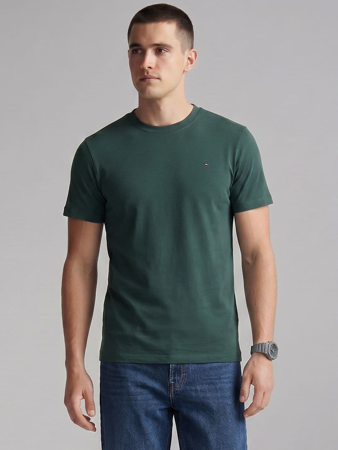 Louis Philippe Jeans Pure Cotton T-shirt - view 1