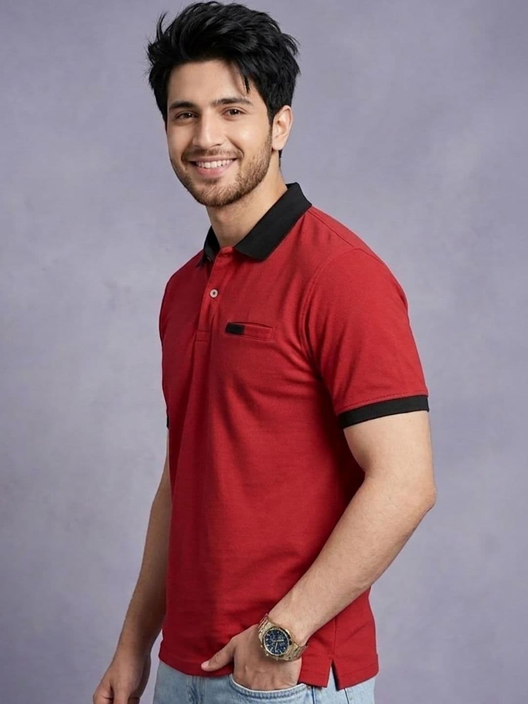 Kook N Keech Men Polo Collar Pockets T-shirt - view 1