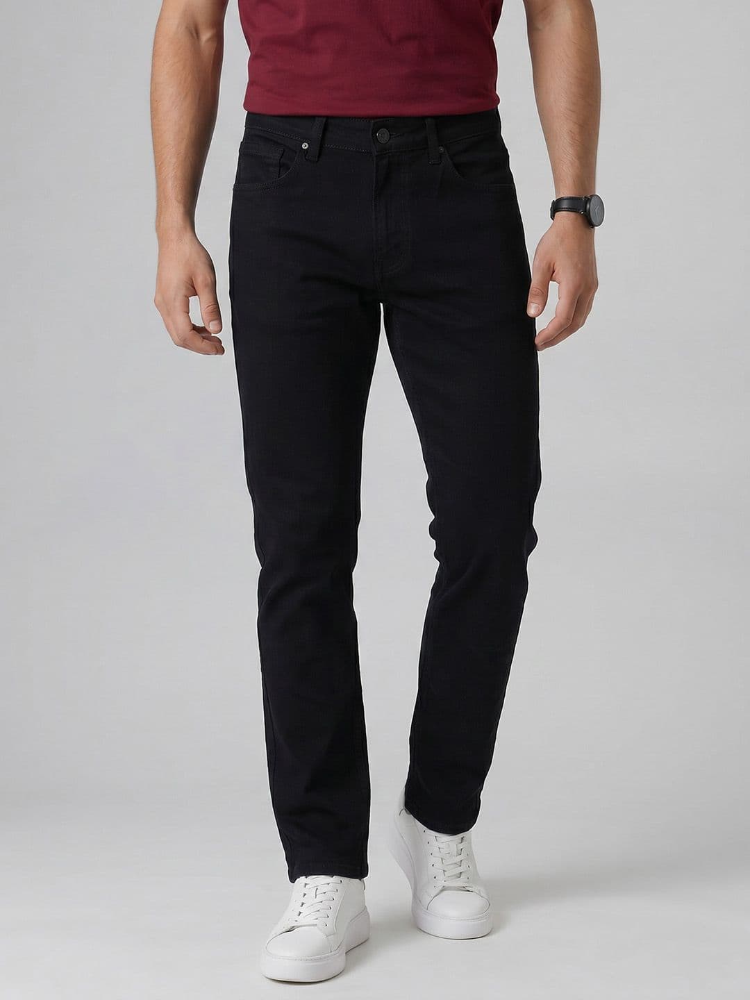 Spykar Men Rover Mid Rise Regular Fit black Jeans - view 1