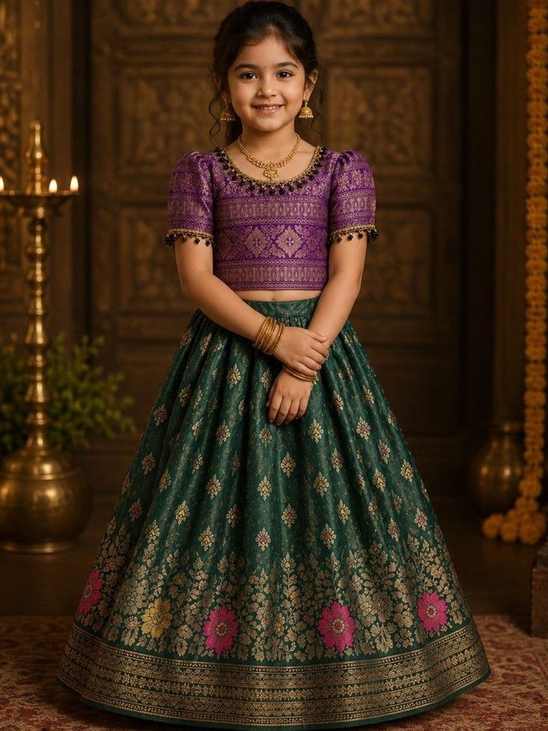 Ethzy Girls Ready to Wear Lehenga & - view 1