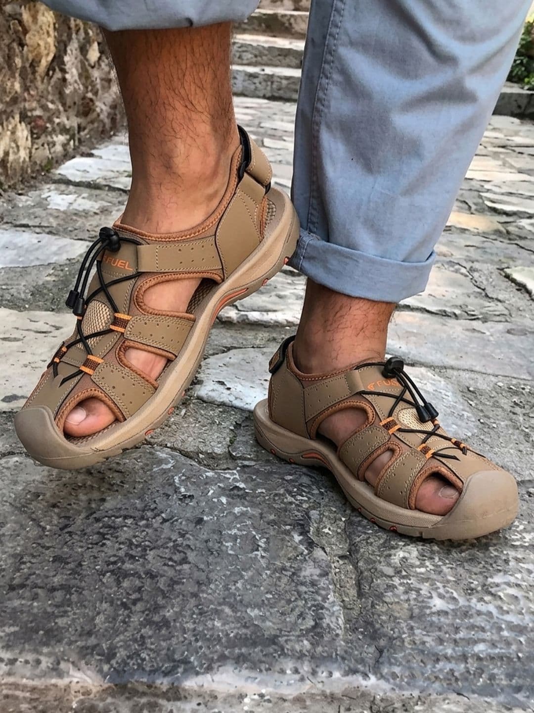 FUEL Men Textured Sports Sandals - view 1