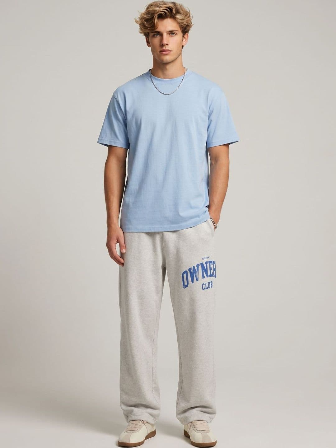 FLYNOFF Men Cotton Baggy Typography Track Pants - view 1
