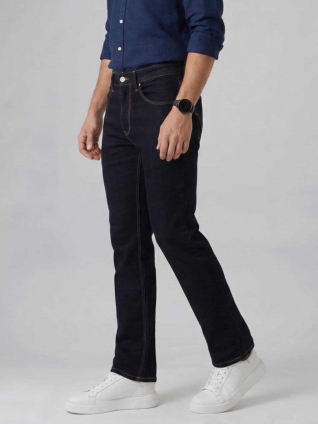 Spykar Men Chico Mid Rise Comfort Fit Raw blue Jeans - view 1