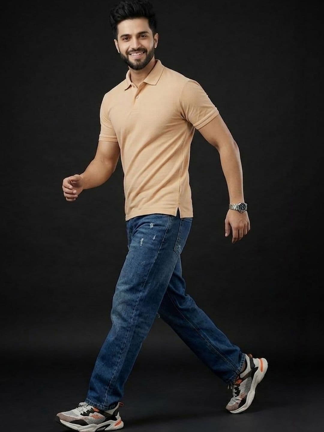 Mast & Harbour Men Polo Collar T-shirt - view 1