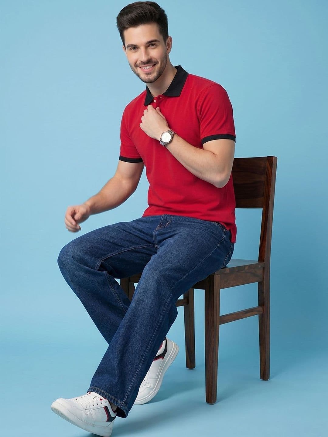 Kook N Keech Men Polo Collar T-shirt - view 1