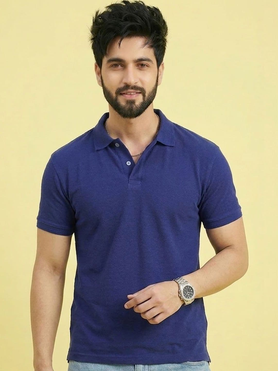 Mast & Harbour Men Polo Collar T-shirt - view 1