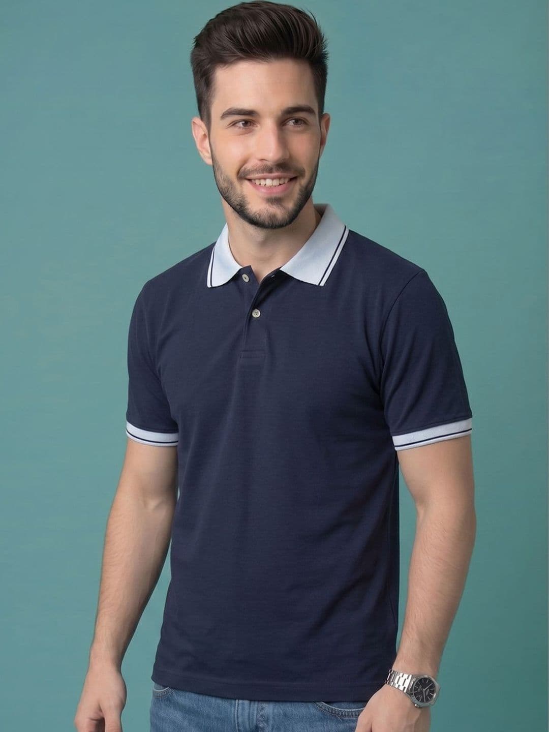 Kook N Keech Men Polo Collar T-shirt - view 1