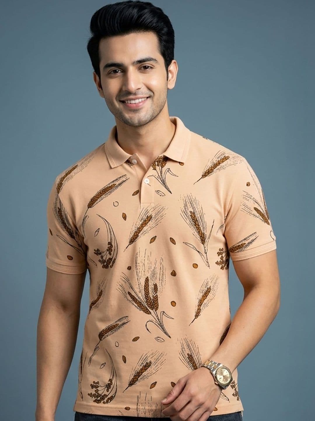 Kook N Keech Men Printed Polo Collar T-shirt - view 1