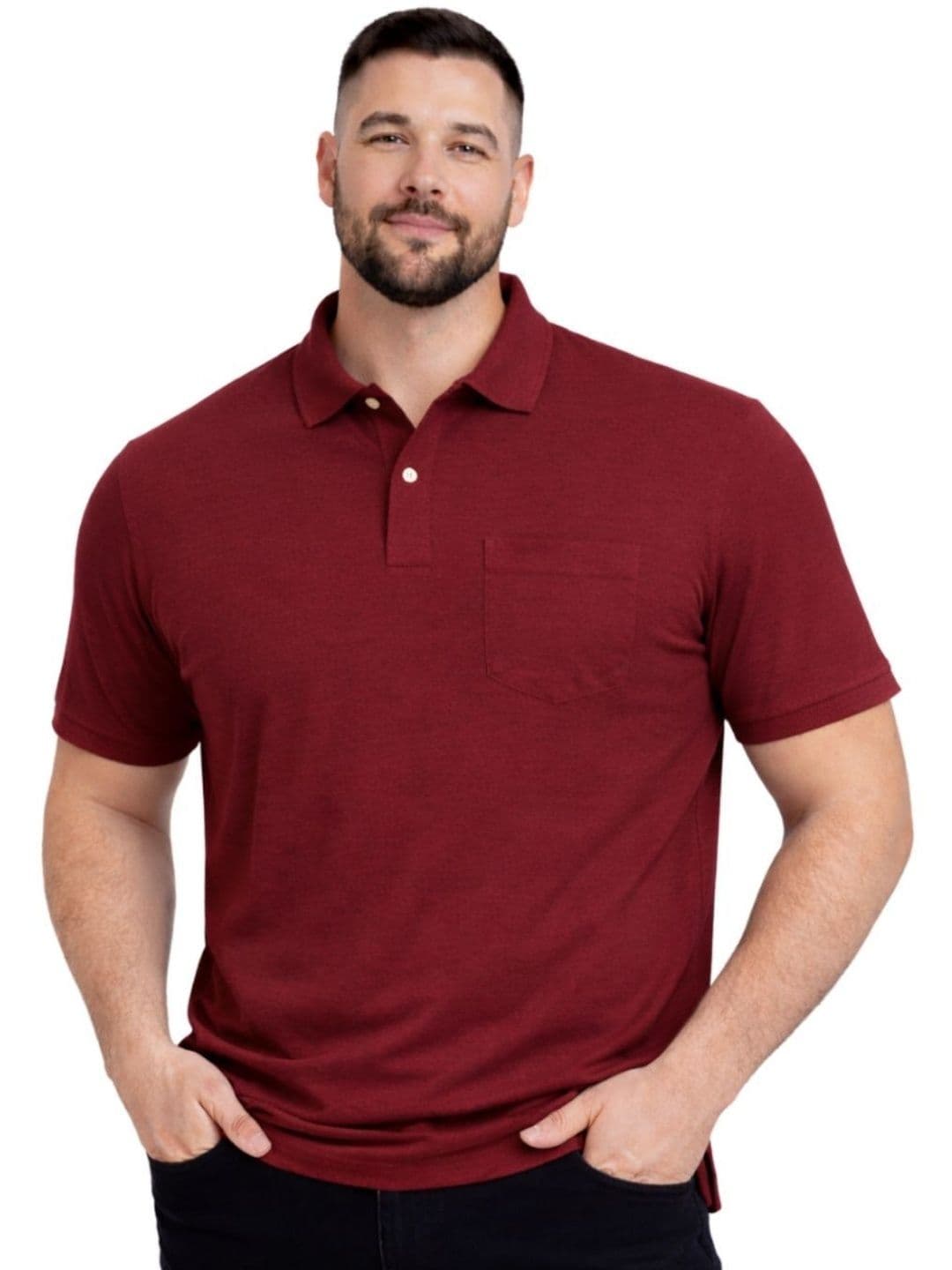 SMAN Men Polo Collar Pockets T-shirt - view 1