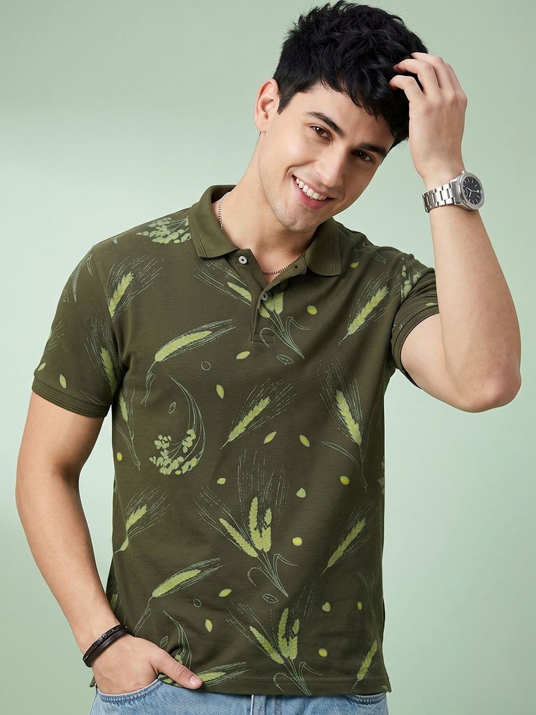 Kook N Keech Men Printed Polo Collar T-shirt - view 1