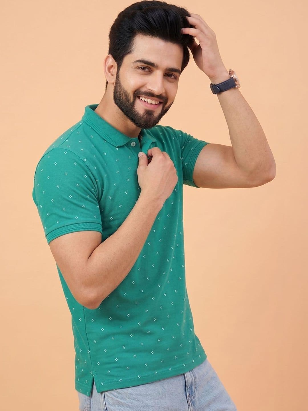 Kook N Keech Men Printed Polo Collar T-shirt - view 1