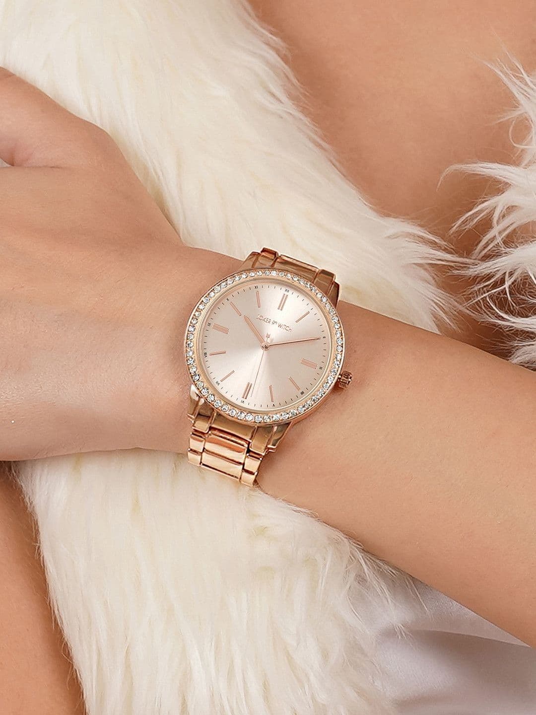 JOKER & WITCH Women Rose Gold-Toned Dial&Rose Gold Toned Steel Straps WatchAMWW483 - view 1