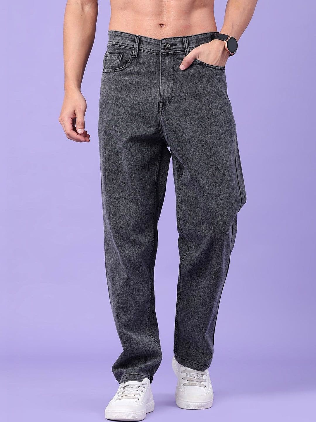 V-Mart Men Regular Fit Mid-Rise Light Fade Stretchable Jeans - view 1