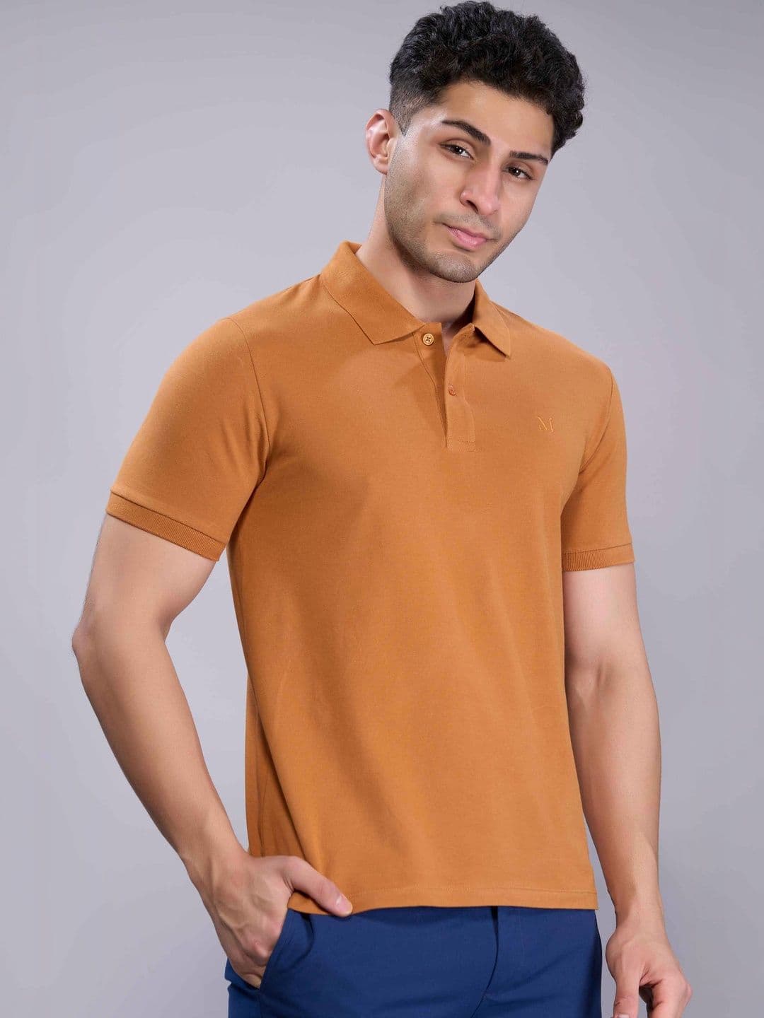 MAXZONE Men Brand Logo Polo Collar T-shirt - view 1