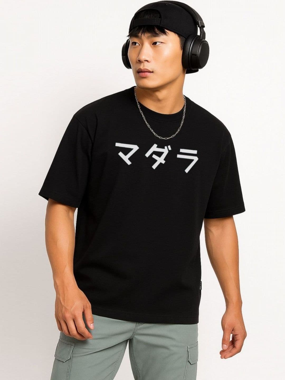 Be Crazy Men Graphic Printed Round Neck Cotton Oversized T-shirt - view 1