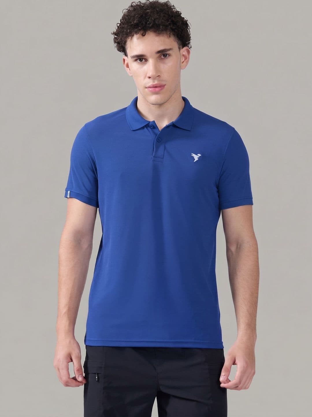 Technosport Men Brand Logo Polo Collar Slim Fit T-shirt - view 1