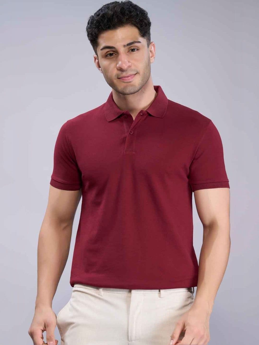 MAXZONE Men Polo Collar T-shirt - view 1