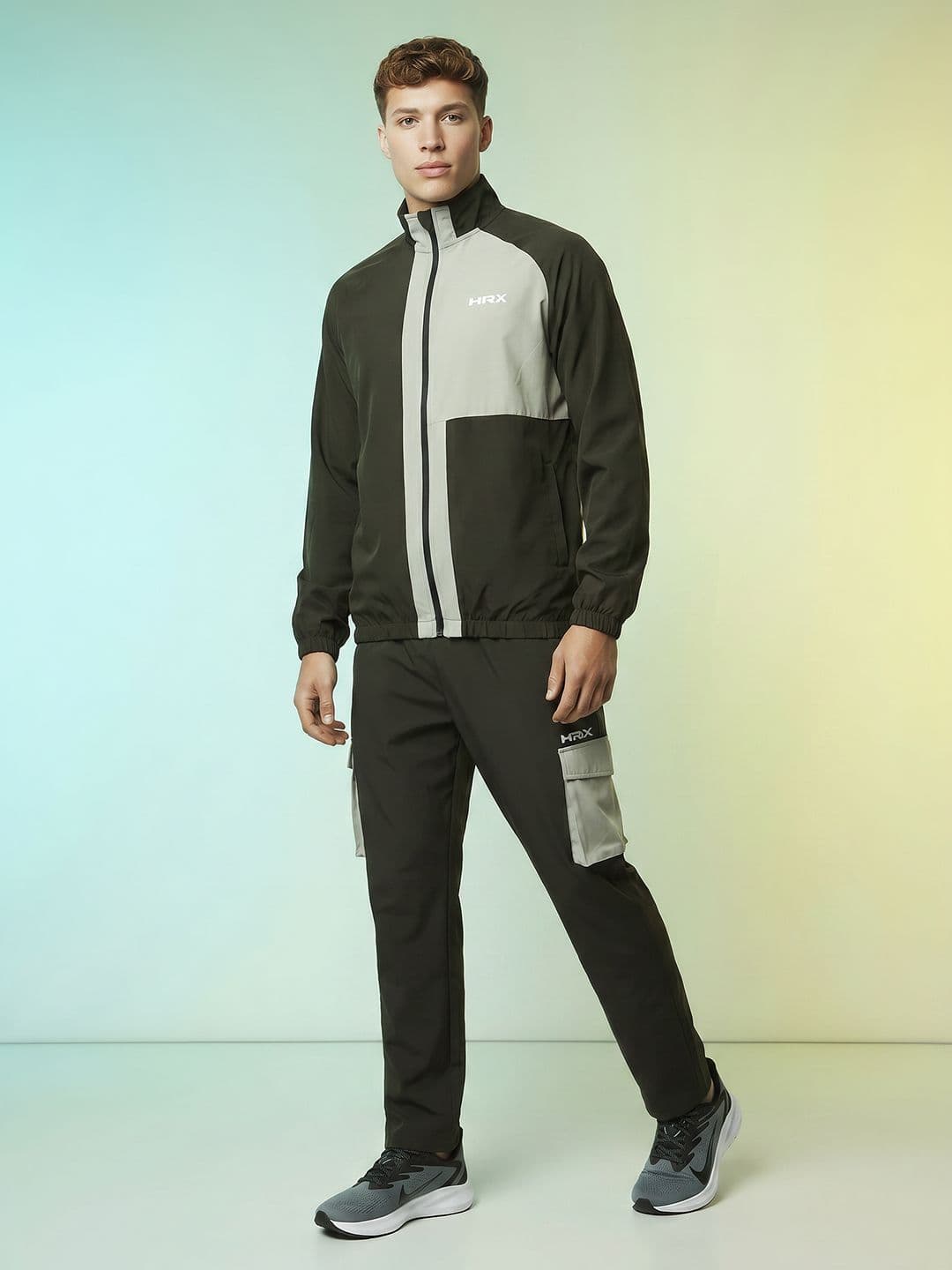 HRX by Hrithik Roshan Men Colourblocked Rapid-Dry Track Suit - view 1