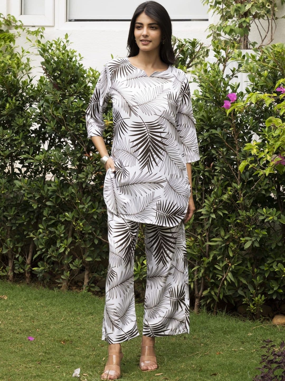 Rangrika.in Tropical Printed Tunic with Palazzos - view 1