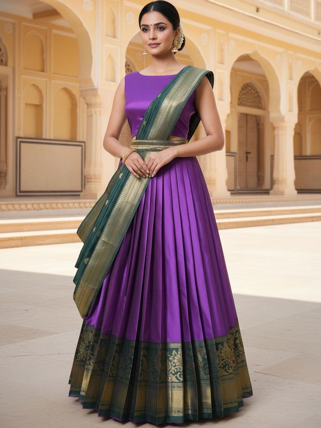 Mr Y Semi-Stitched Lehenga & Blouse With Dupatta - view 1