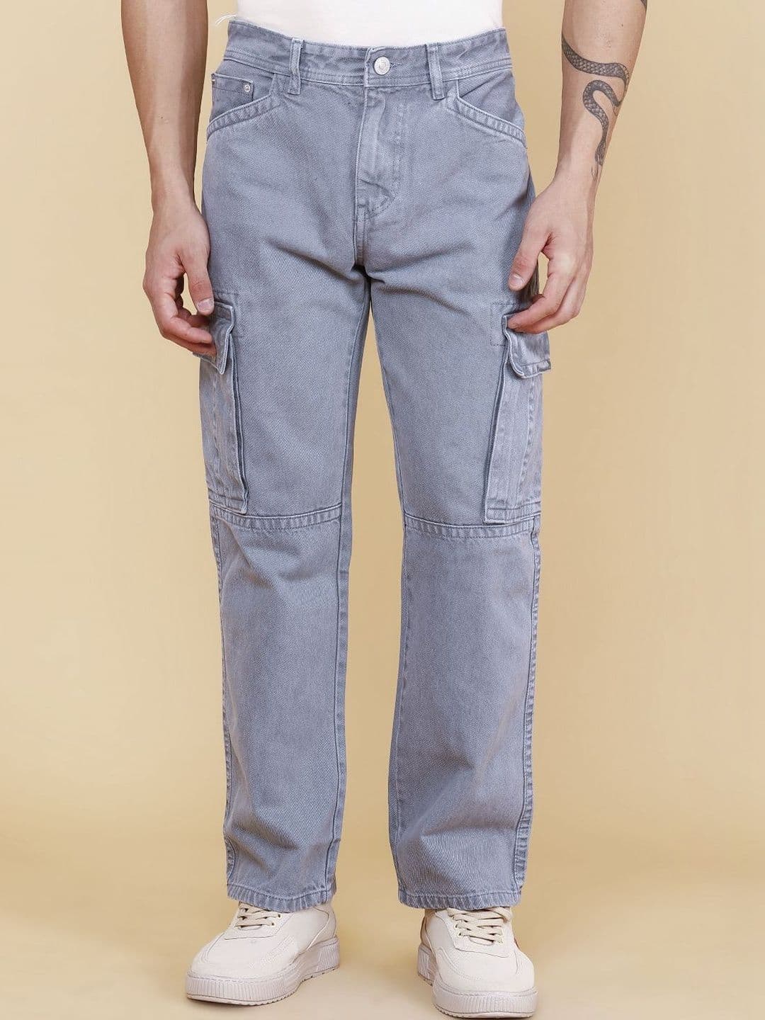 V-Mart Men Regular Fit Mid-Rise Light Fade Stretchable Jeans - view 1