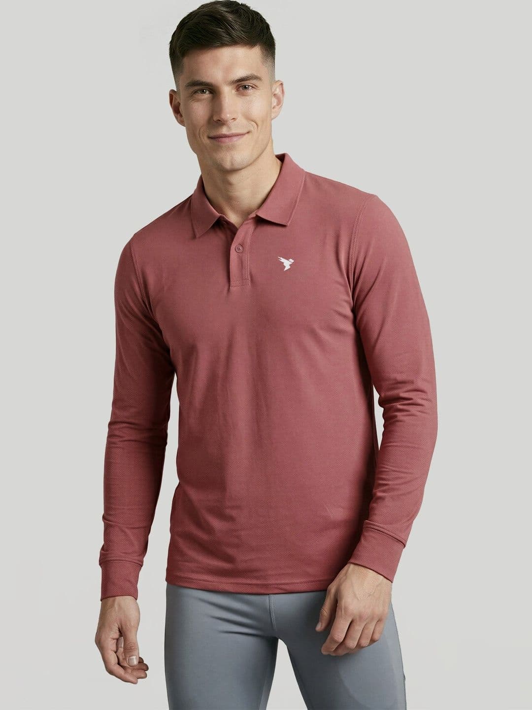 Technosport Men Brand Logo Polo Collar Slim Fit T-shirt - view 1