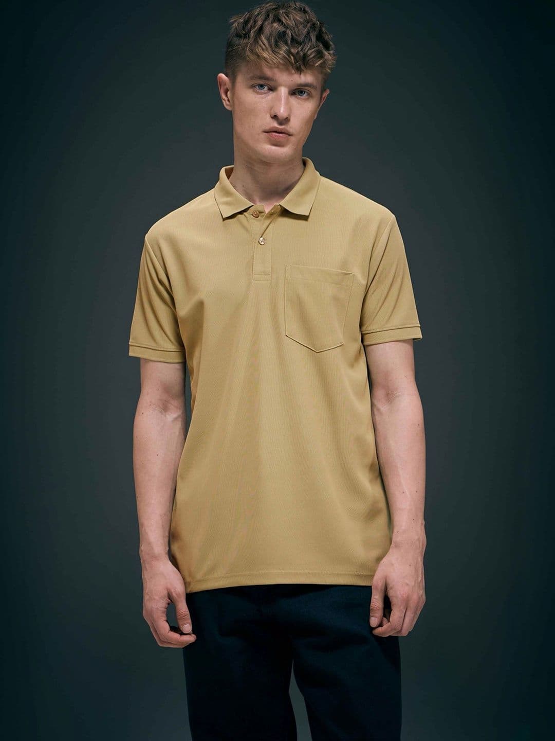 MAXZONE Men Polo Collar Pockets T-shirt - view 1