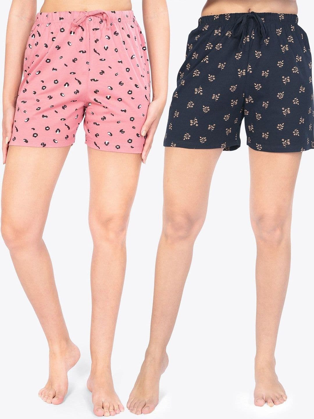 ariel Women Pack Of 2 Printed Cotton Lounge Shorts - view 1