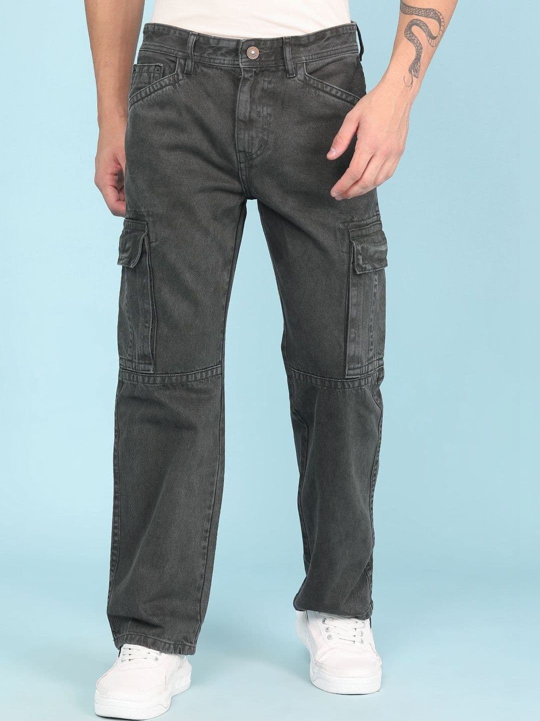 V-Mart Men Regular Fit Mid-Rise Light Fade Stretchable Jeans - view 1
