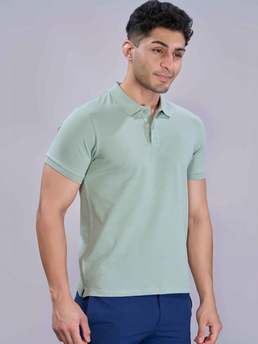 MAXZONE Men Polo Collar T-shirt - view 1