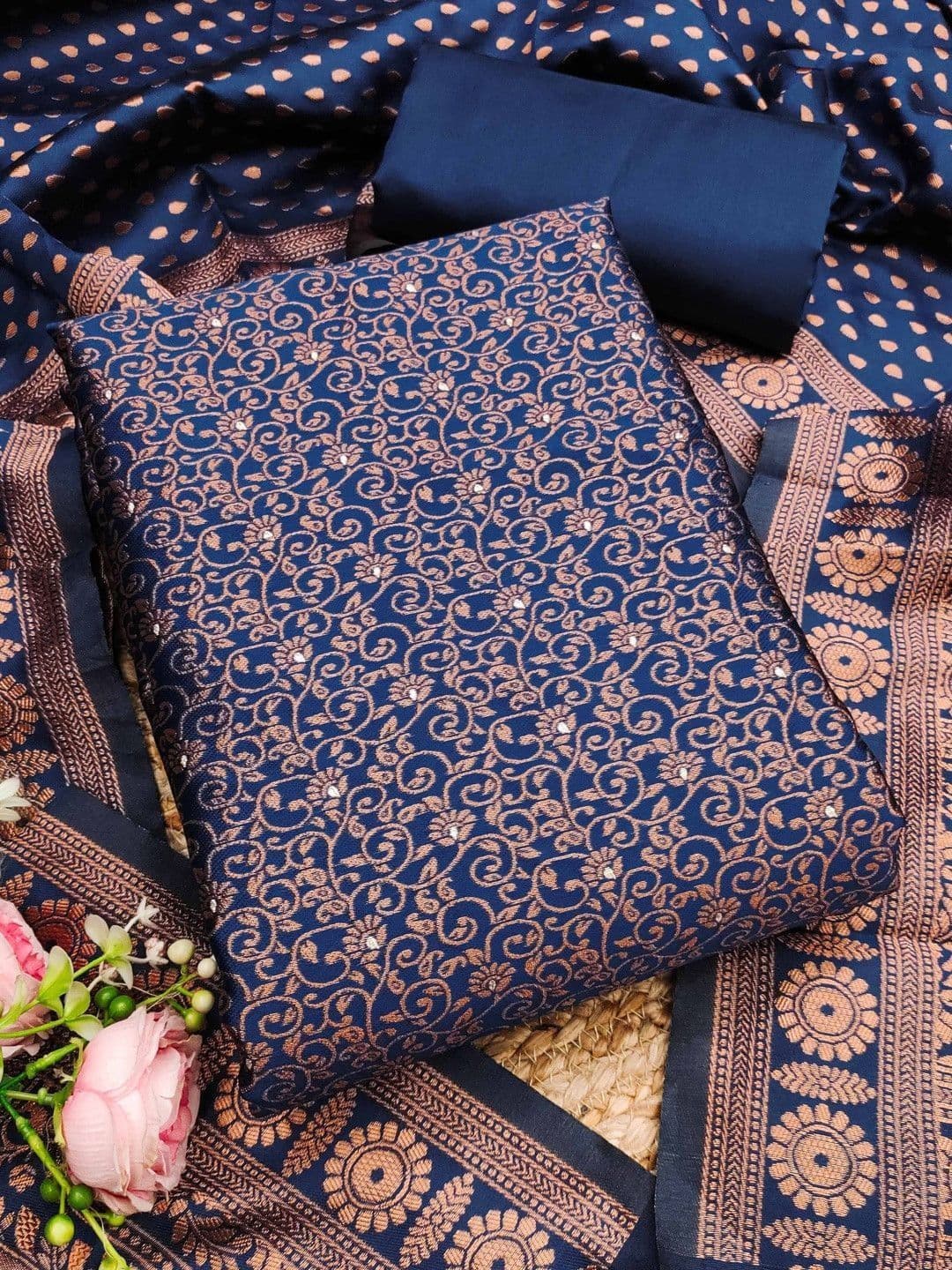 KALINI Unstitched Dress Material - view 1