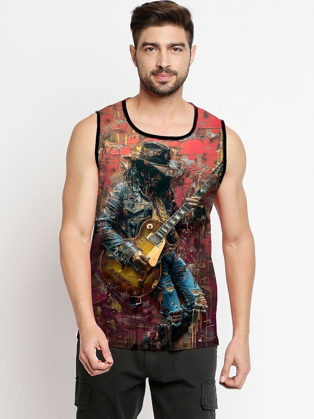 Blacksmith Printed Round Neck Tank Innerwear Vests - view 1