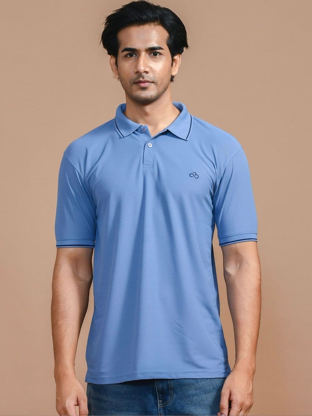 SKYKNIT Men Brand Logo Polo Collar T-shirt - view 1