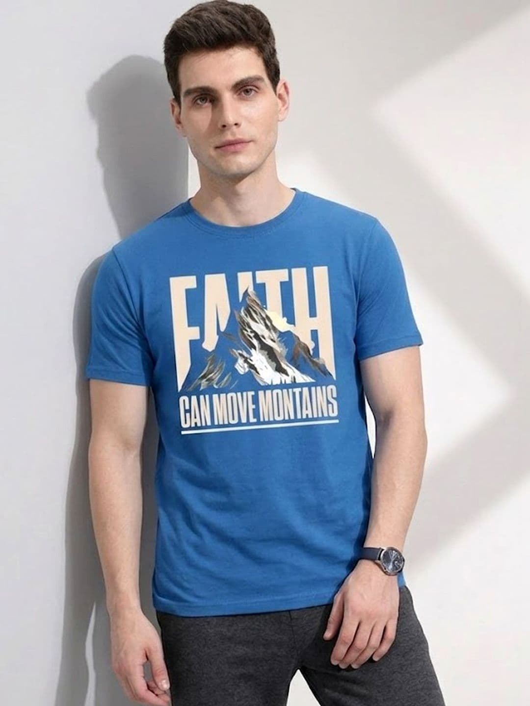 The Roadster Lifestyle Co Printed Round Neck Tshirts - view 1