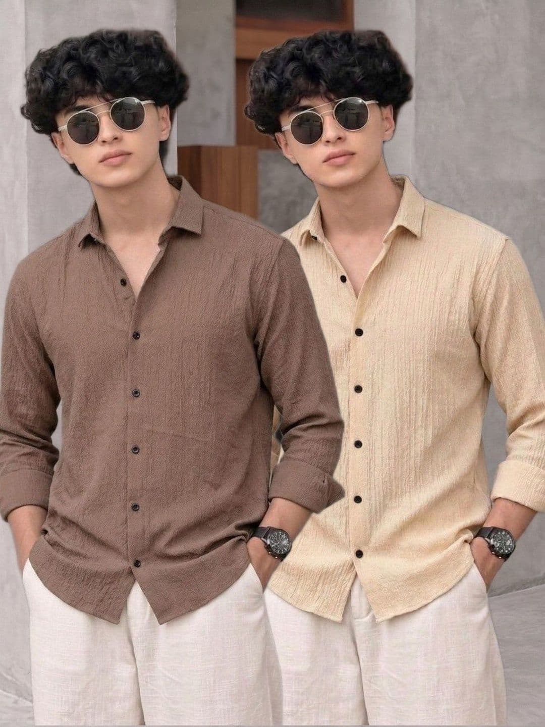 R.Code by The Roadster Life Co. Men Pack Of 2 Original Casual Shirt - view 1