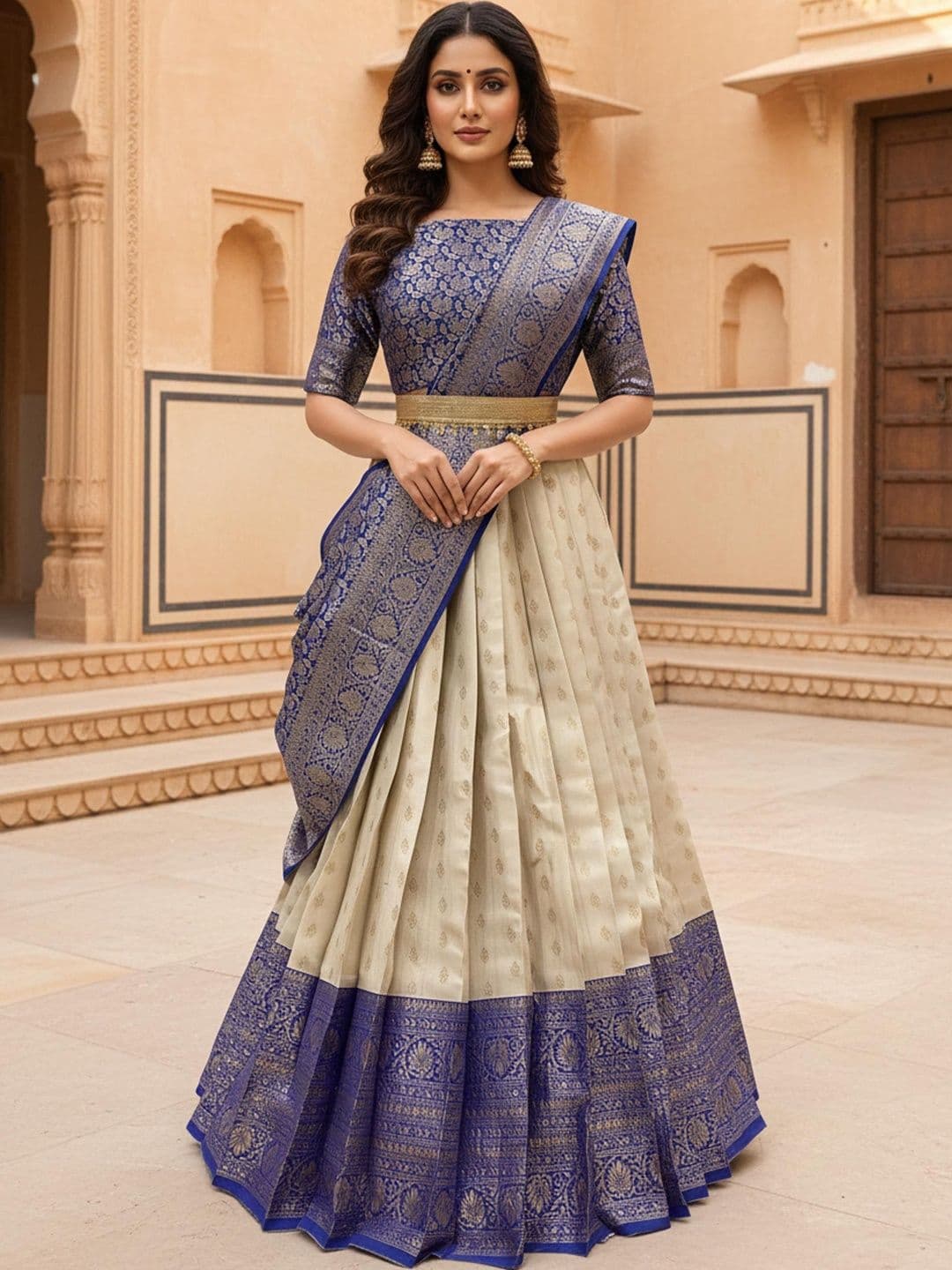 Mr Y Semi-Stitched Lehenga & Blouse With Dupatta - view 1